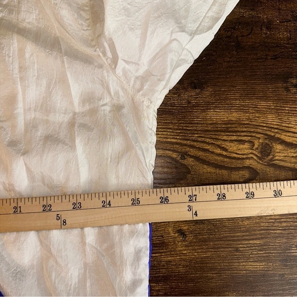 Maggie Barnes Jacket Womens XL 1X White Nylon Vintage Sun Hoodie Windbreaker - Picture 7 of 9